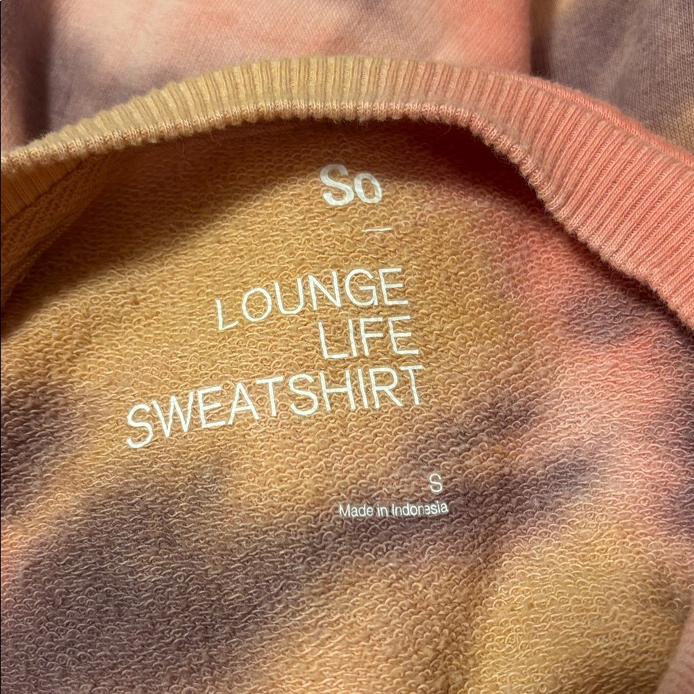 so tie dye lounge life crewneck sweatshirt - Picture 3 of 4